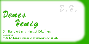 denes henig business card